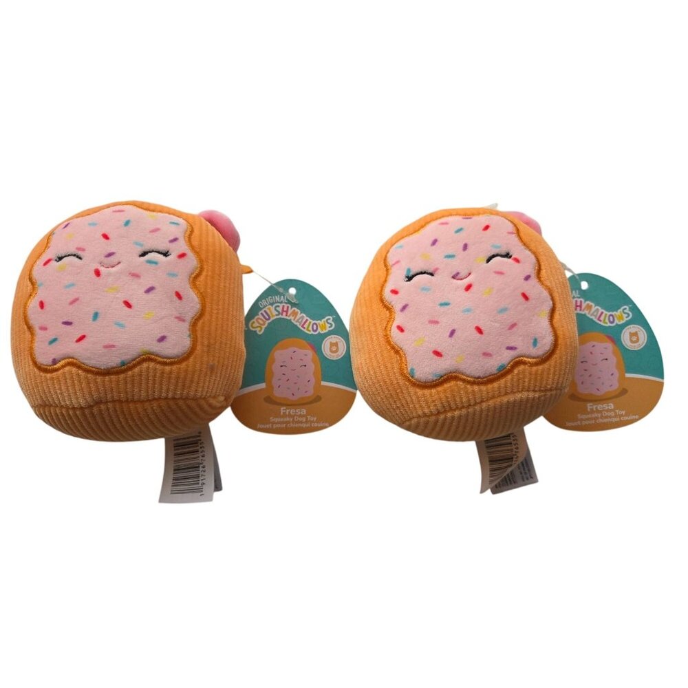 2-Pack Squishmallows Fresa Squeaky Dog Toys